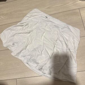 White Athletic Lulu tennis skirt with built in shorts size 4